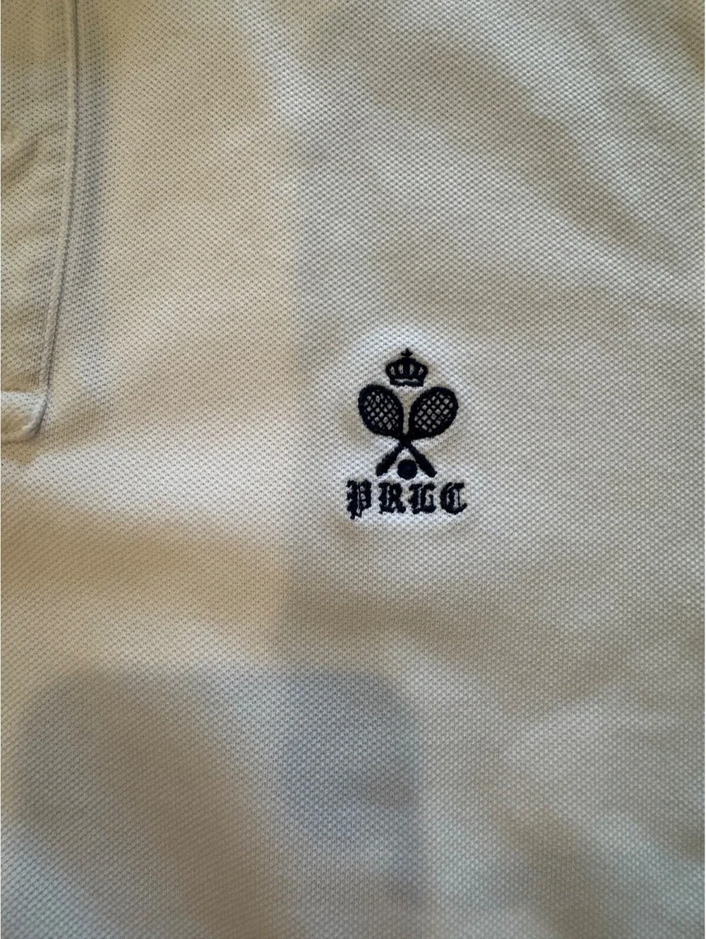 Polo Ralph Lauren White Shirt Sz Lg Classic Polo Tennis Racquets PRLC